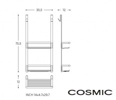 MEDIDAS JABONERA PARA MAMPARAS ARCITECT S+ COSMIC